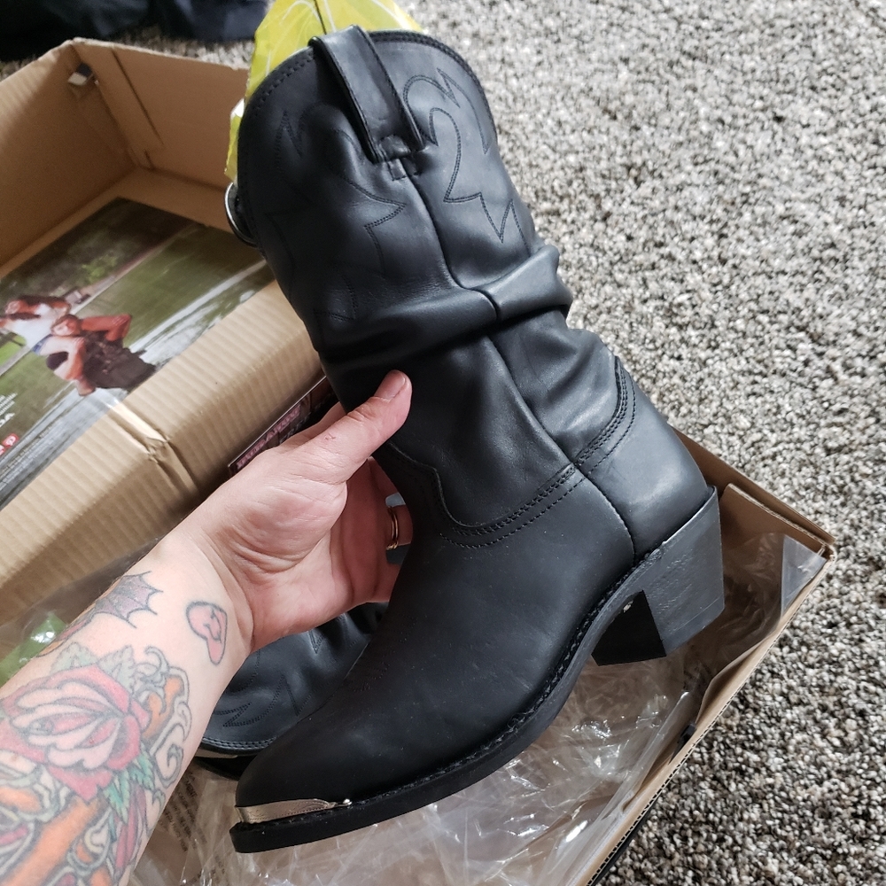 Durango black slouch boots